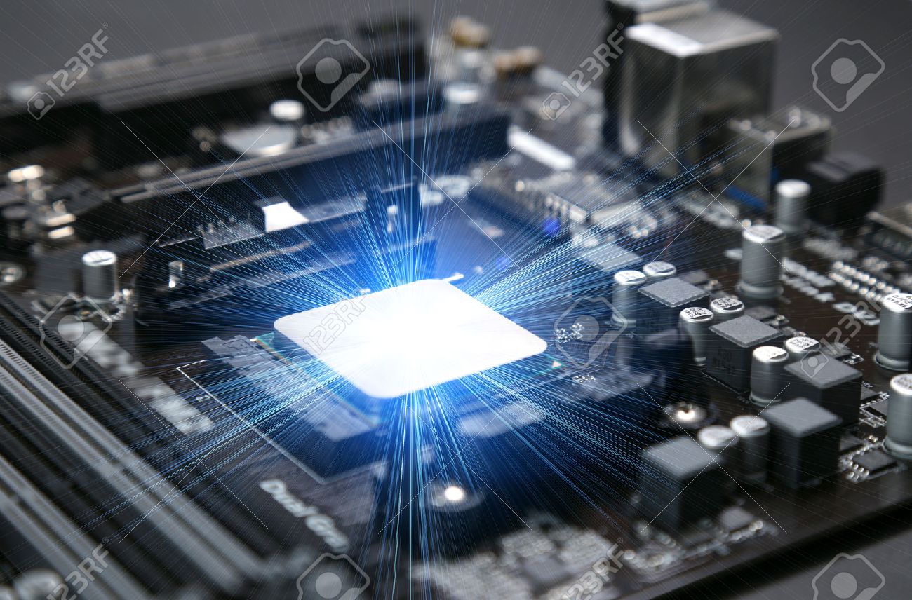 Installed in the motherboard of the computer's central processing unit CPU - 52654585 Installed in the motherboard of the computer's central processing unit CPU - 52654585