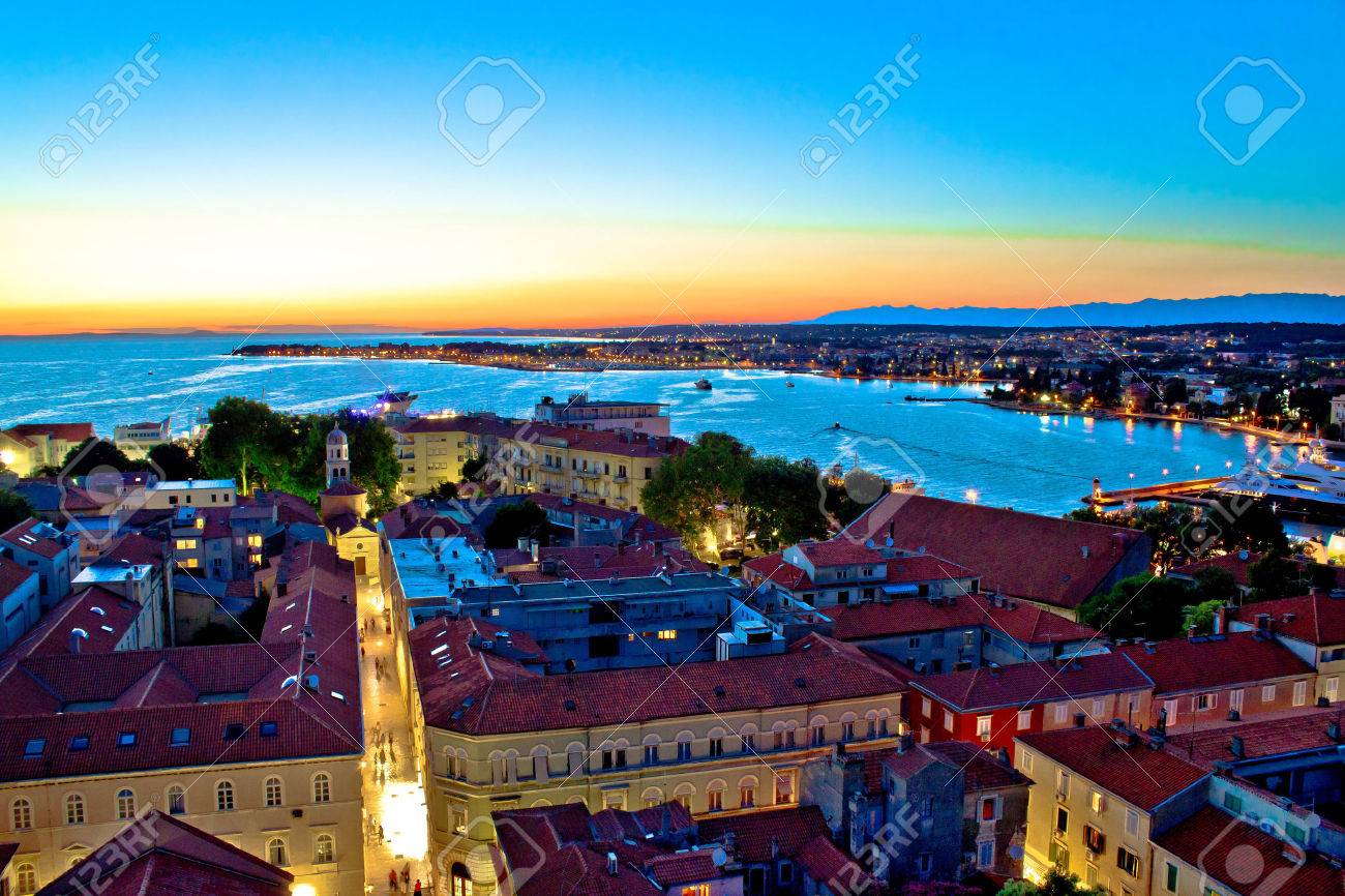 Colorful nightscapes of city Zadar, Dalmatia, Croatia - 23010837 Colorful nightscapes of city Zadar, Dalmatia, Croatia - 23010837