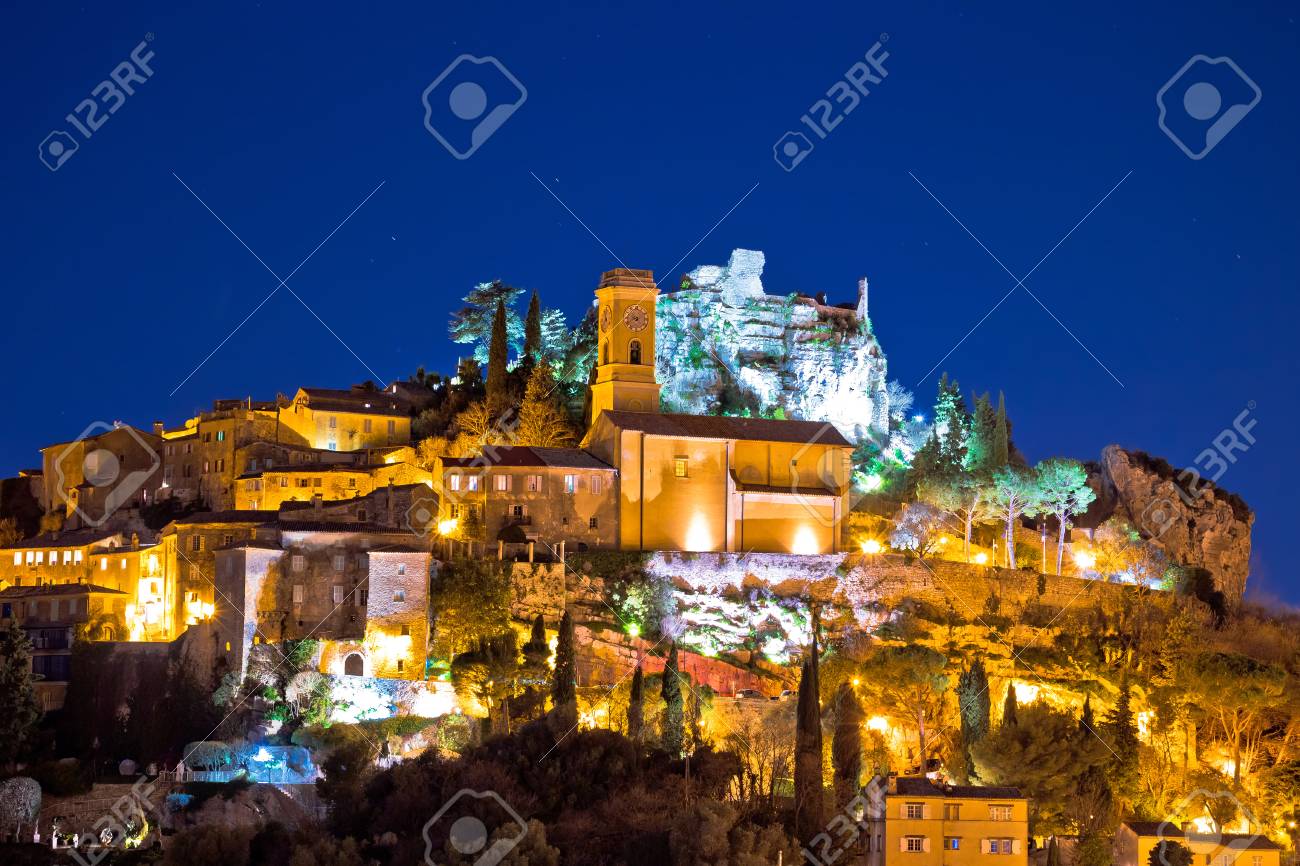 Historic Village Of Eze On Stone Cliff Above Cote D Azur Alpes Maritimes Stock Photo Picture And Royalty Free Image Image 115867622