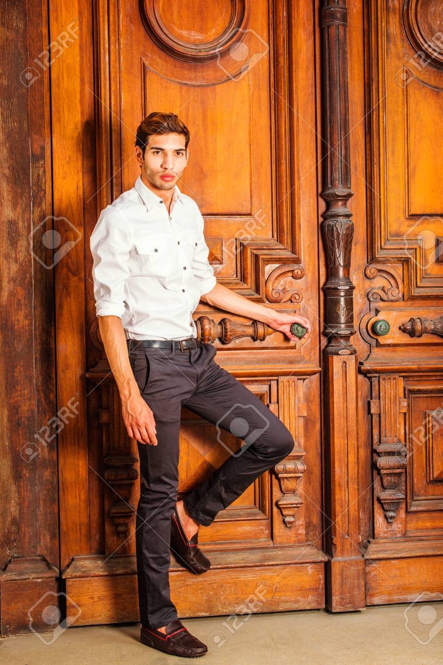 white shirt black pants casual