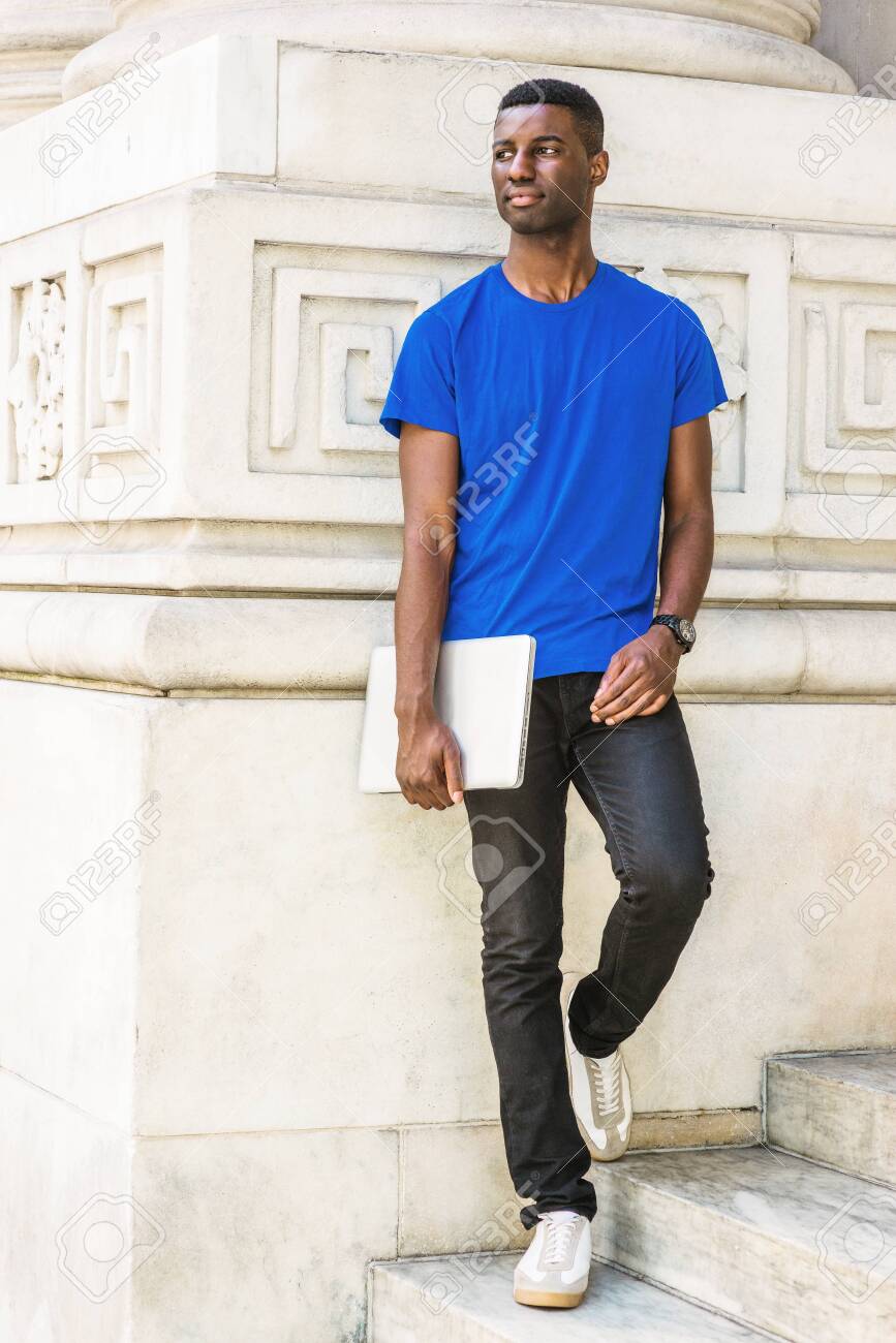 Blue t shirt black pants Clearance