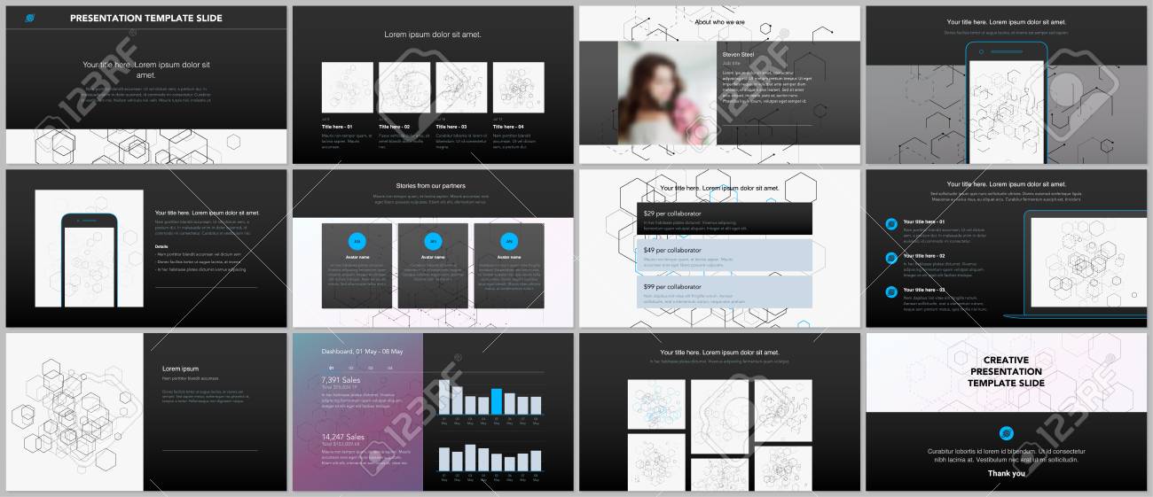 minimal presentations portfolio templates simple elements on