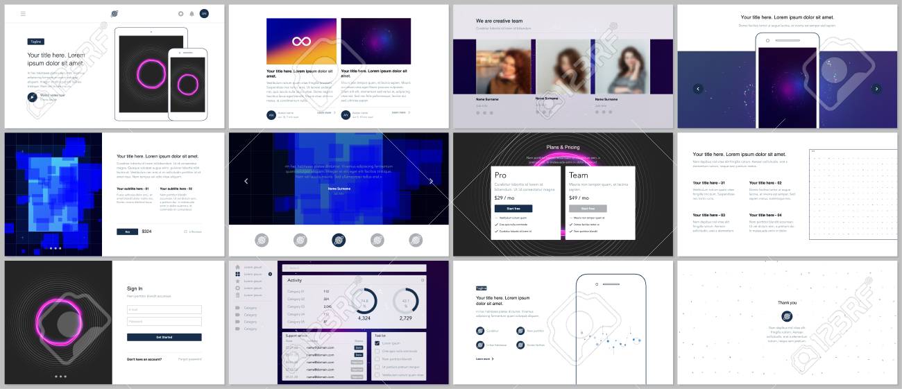 vector templates for website design minimal presentations