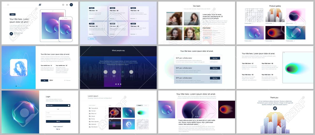 vector templates for website design minimal presentations