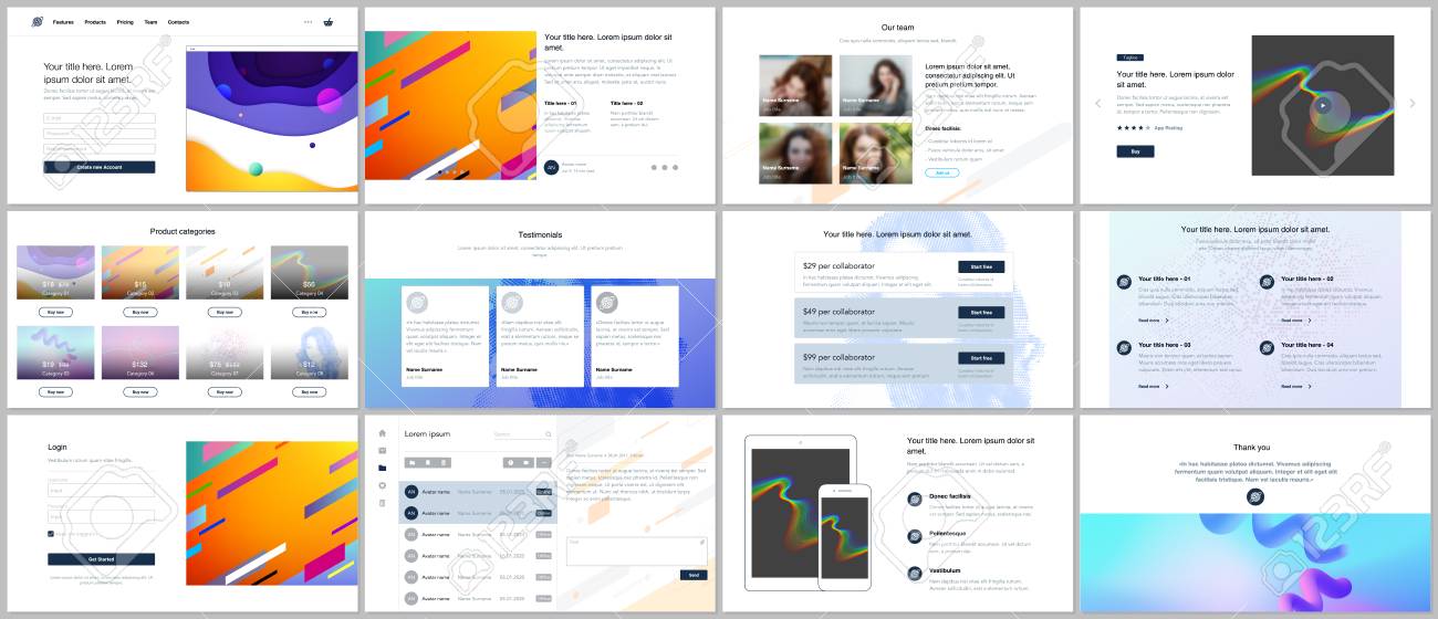 vector templates for website design minimal presentations