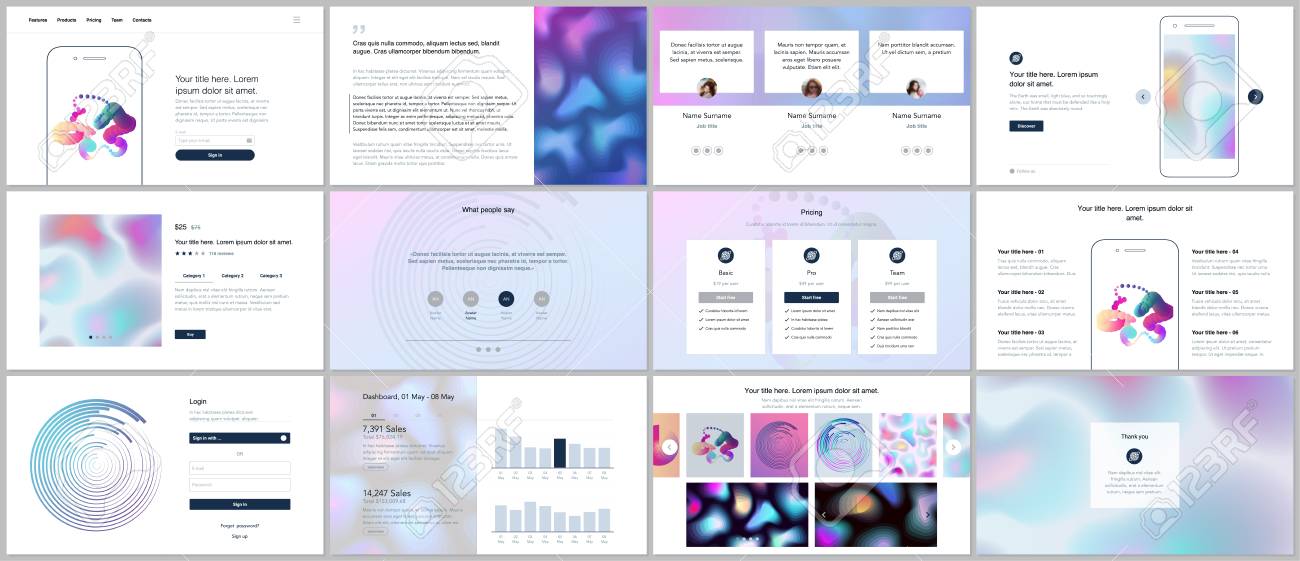 vector templates for website design minimal presentations