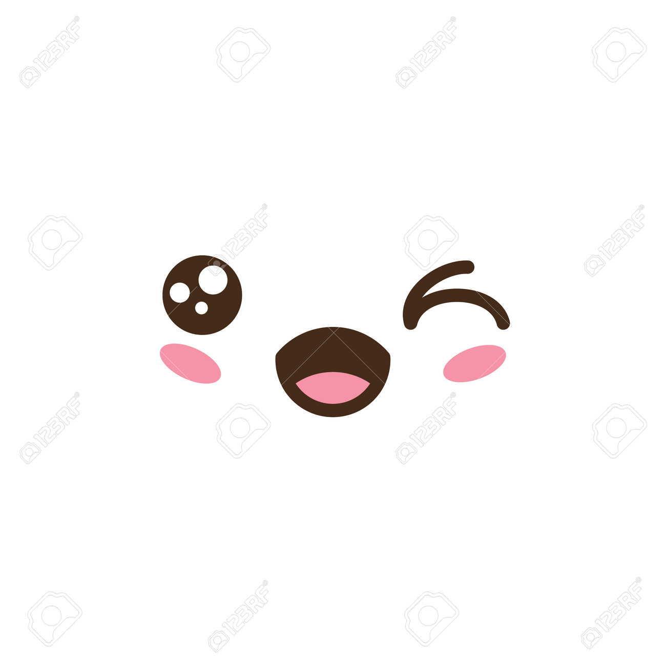 Cute doodle emoticons with facial expressions Japanese anime style emotion  faces and kawaii emoji icons vector set Stock Vector Image  Art  Alamy