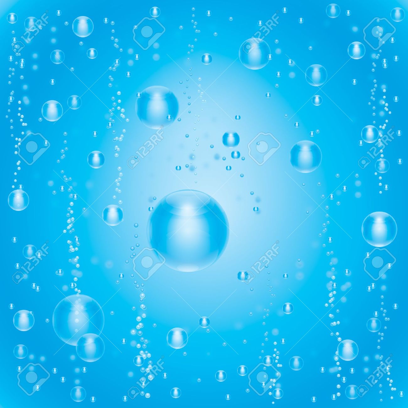 深い水中シーンの空気の泡を抽象化します のイラスト素材 ベクタ Image