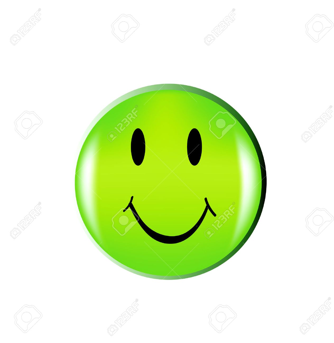 Nice Happy Green Smile Face Buton Isolated On White Background Royalty Free Cliparts Vectors And Stock Illustration Image