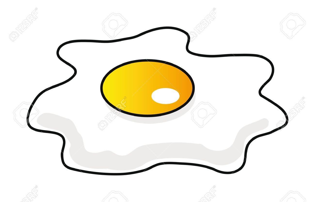 Nice Illustration Of Cartoon Fried Egg Isolated Over White Royalty Free  SVG, Cliparts, Vectors, and Stock Illustration. Image 7760804., image size:1300x834