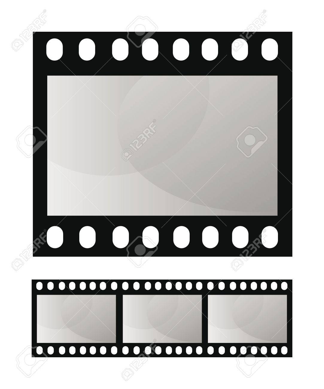 vector template photo film frame isolated over white background photo film template