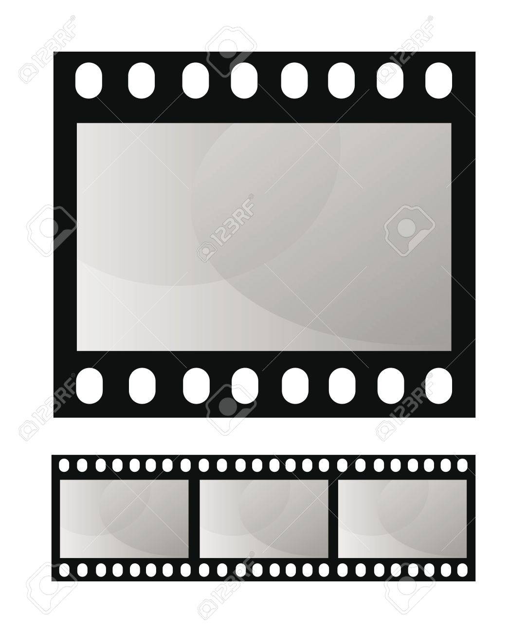 Vector Template Photo Film Frame Isolated Over White Background