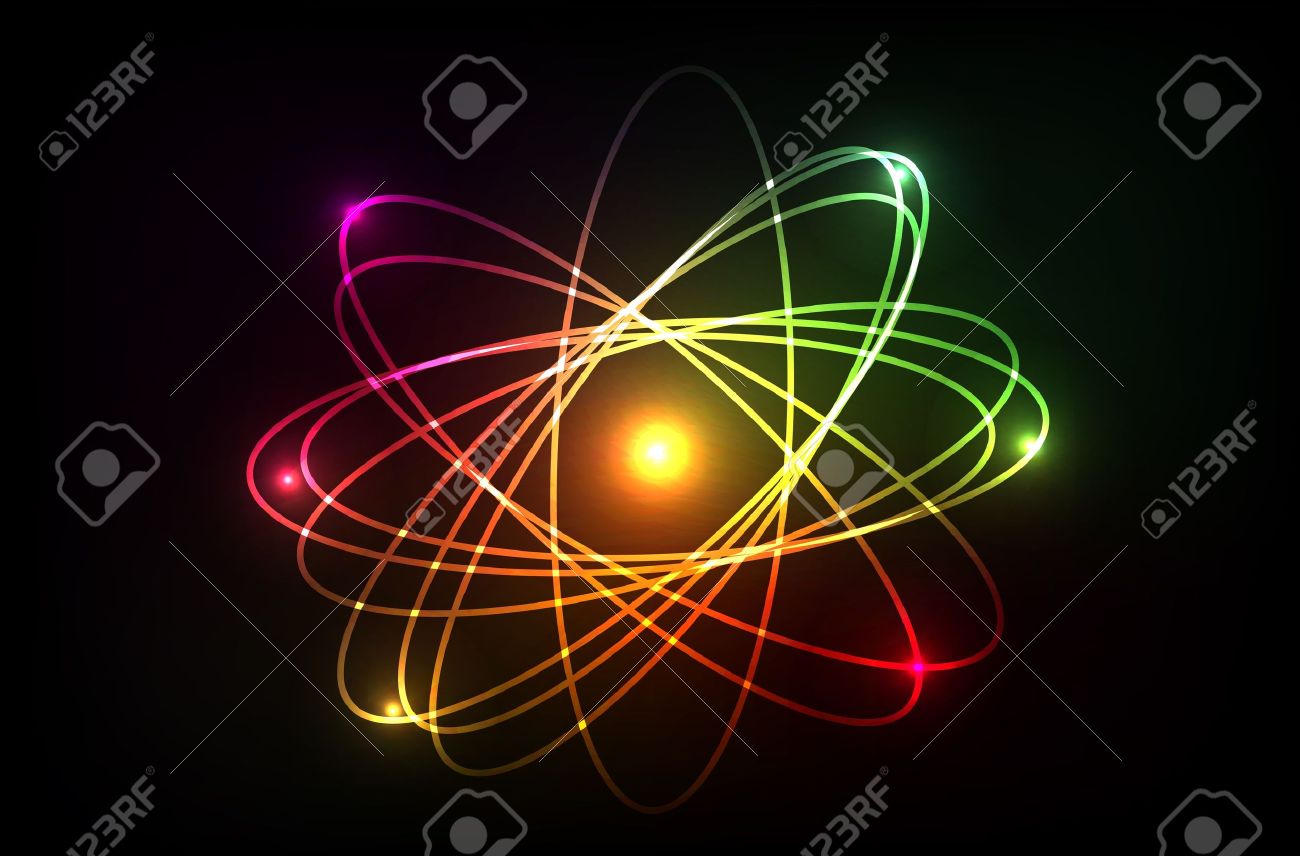 vector molecule of atom looks like plasma neon or laser isolation molecule vs atom