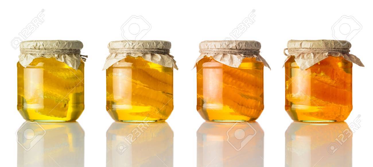 Four Different Colors And Types Of Honey Isolated On White Background Stock Photo Picture And Royalty Free Image Image 76449332 The only difference is that such honey should not contain toxic residues of pesticides used in agriculture and beekeeping.