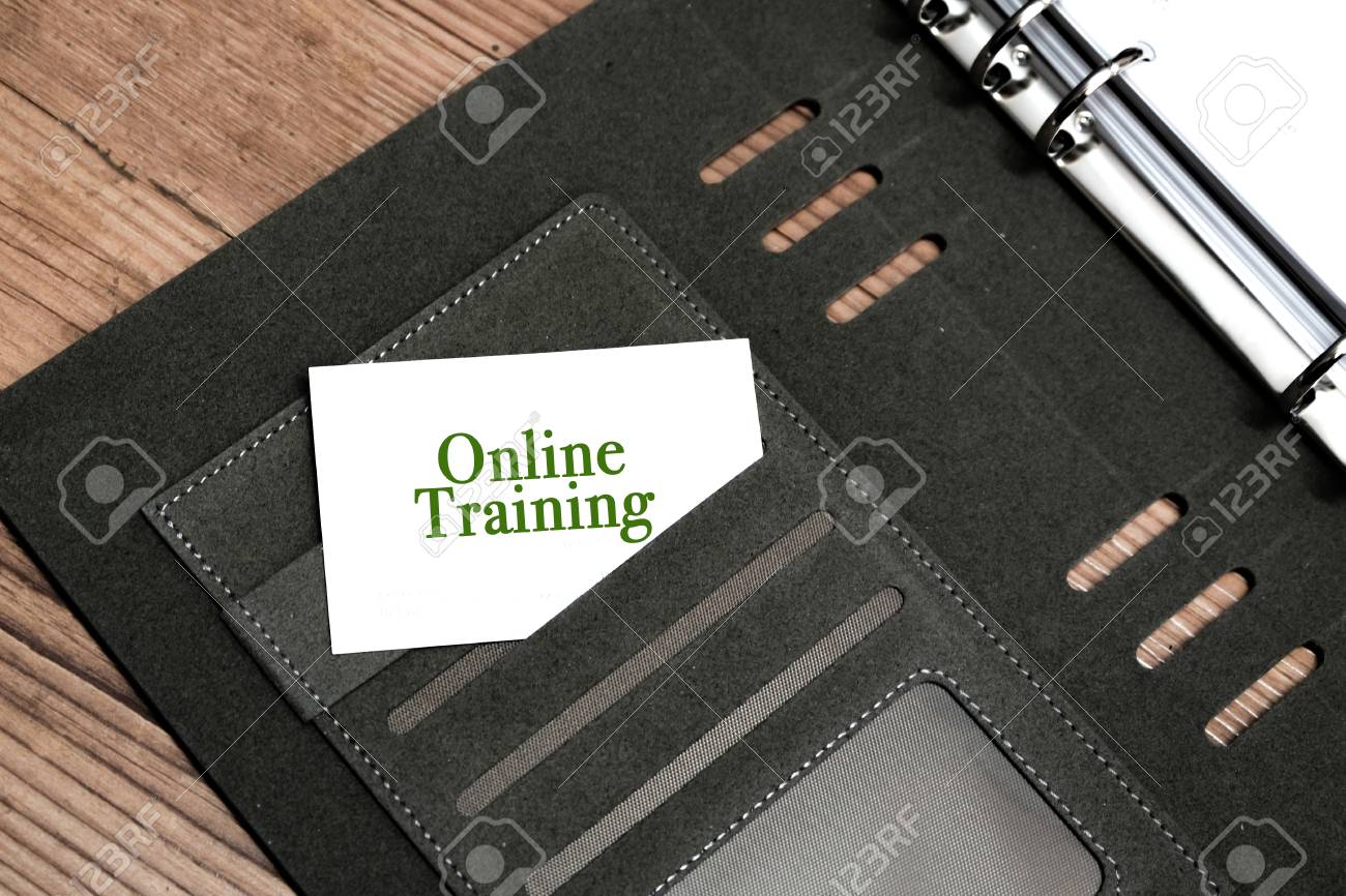 education and motivation concept with word online training top
