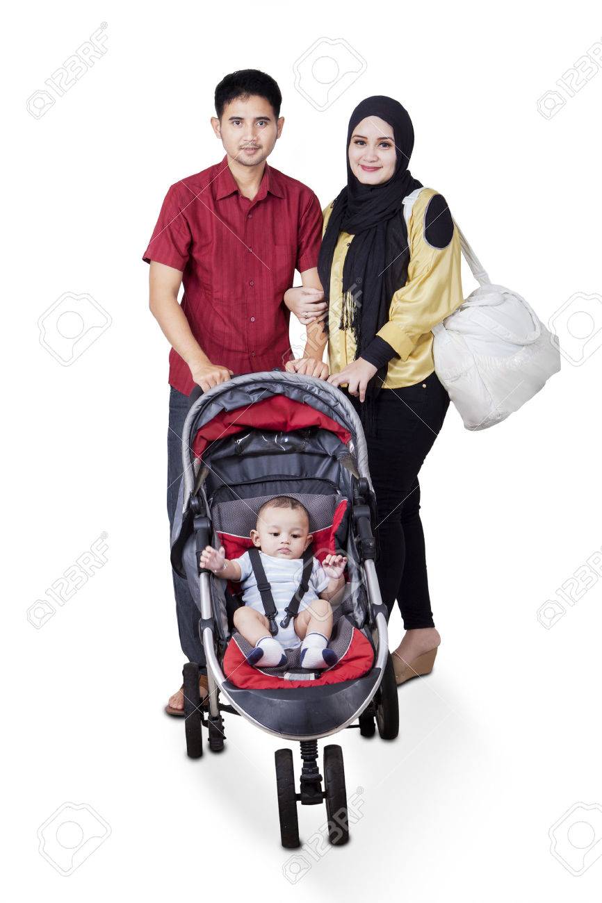 poussette avec bebe