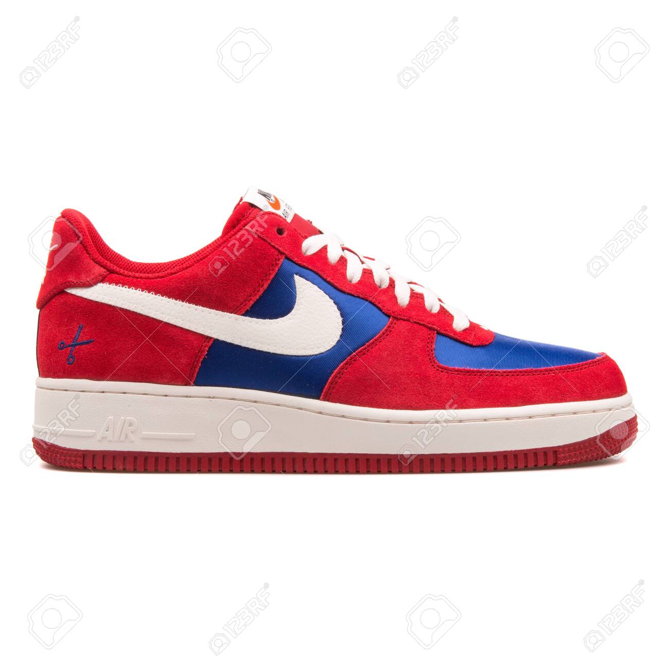air force 1 red blue and white