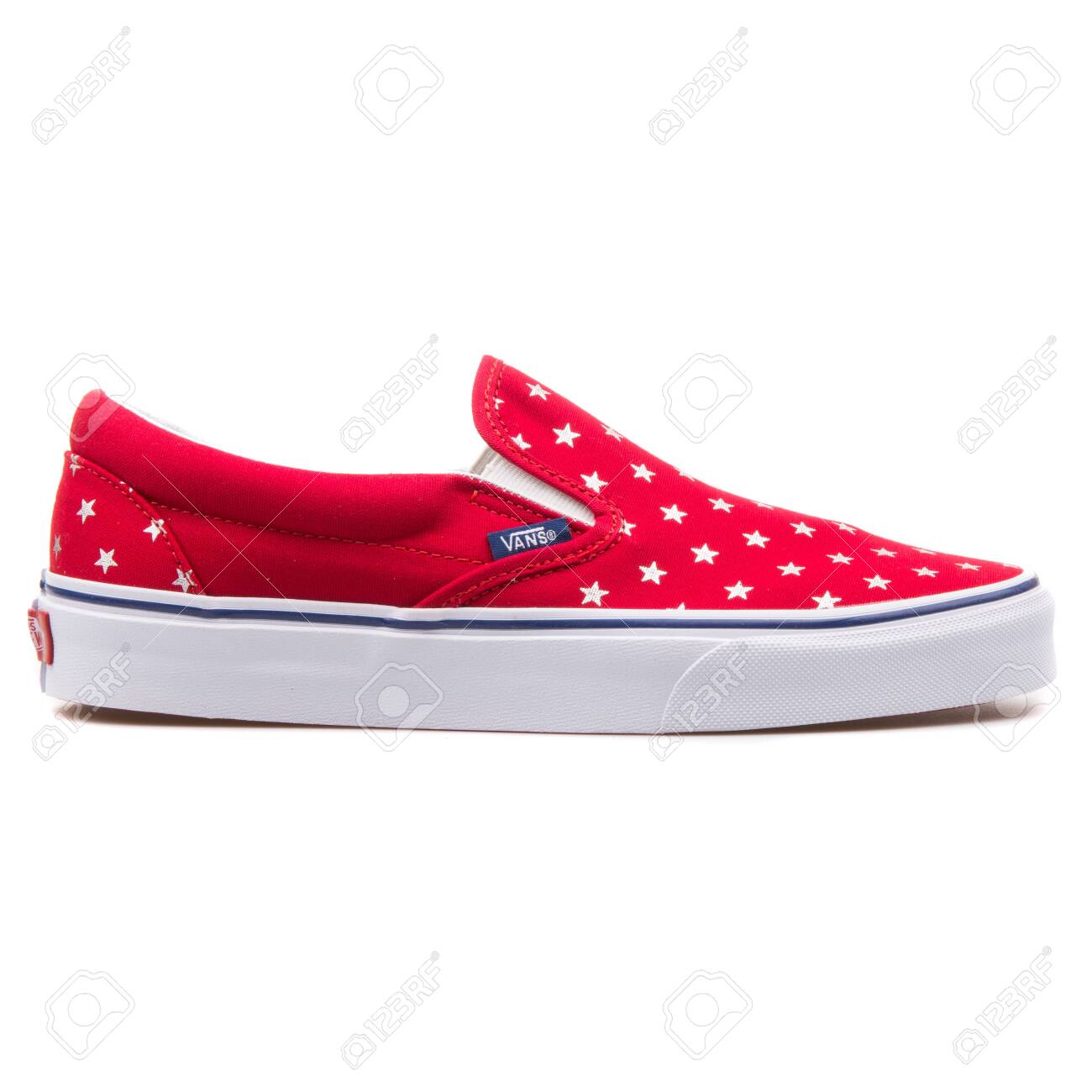 vans classic slip on red sneakers