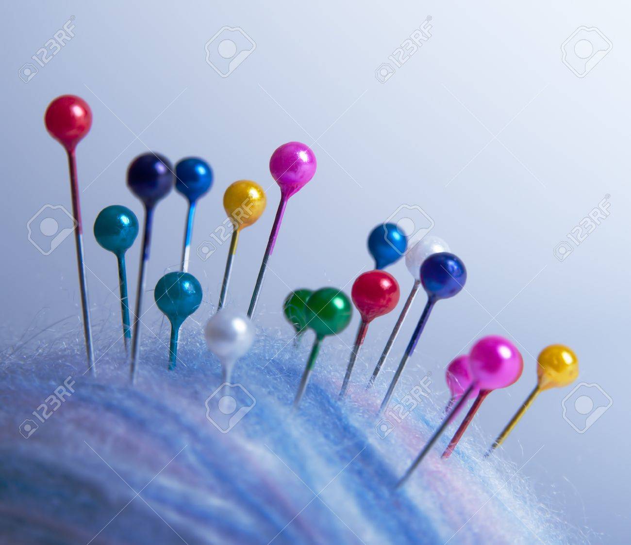 a few colored pins