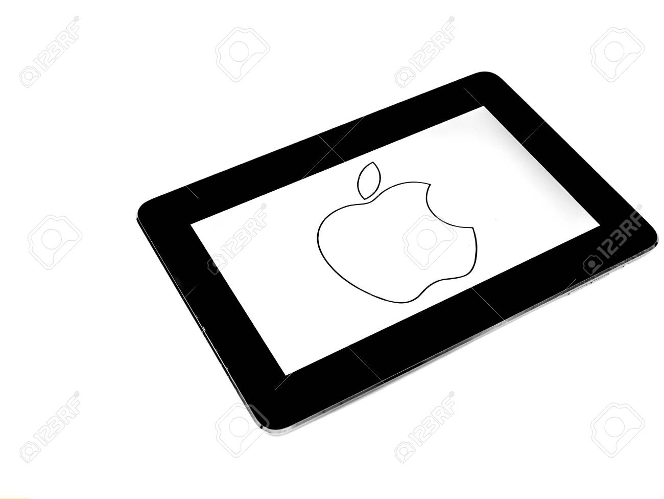 Apple Logo On Ipad Screen Stock Photo, Picture and Royalty Free Image.  Image 128137680., image size:1300x976