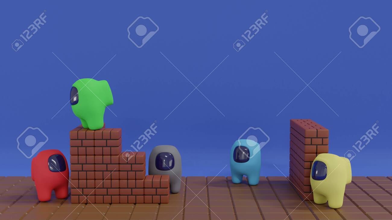 Among Us Game Background Wallpaper 3d Rendering Illustration Stock Photo Picture And Royalty Free Image Image