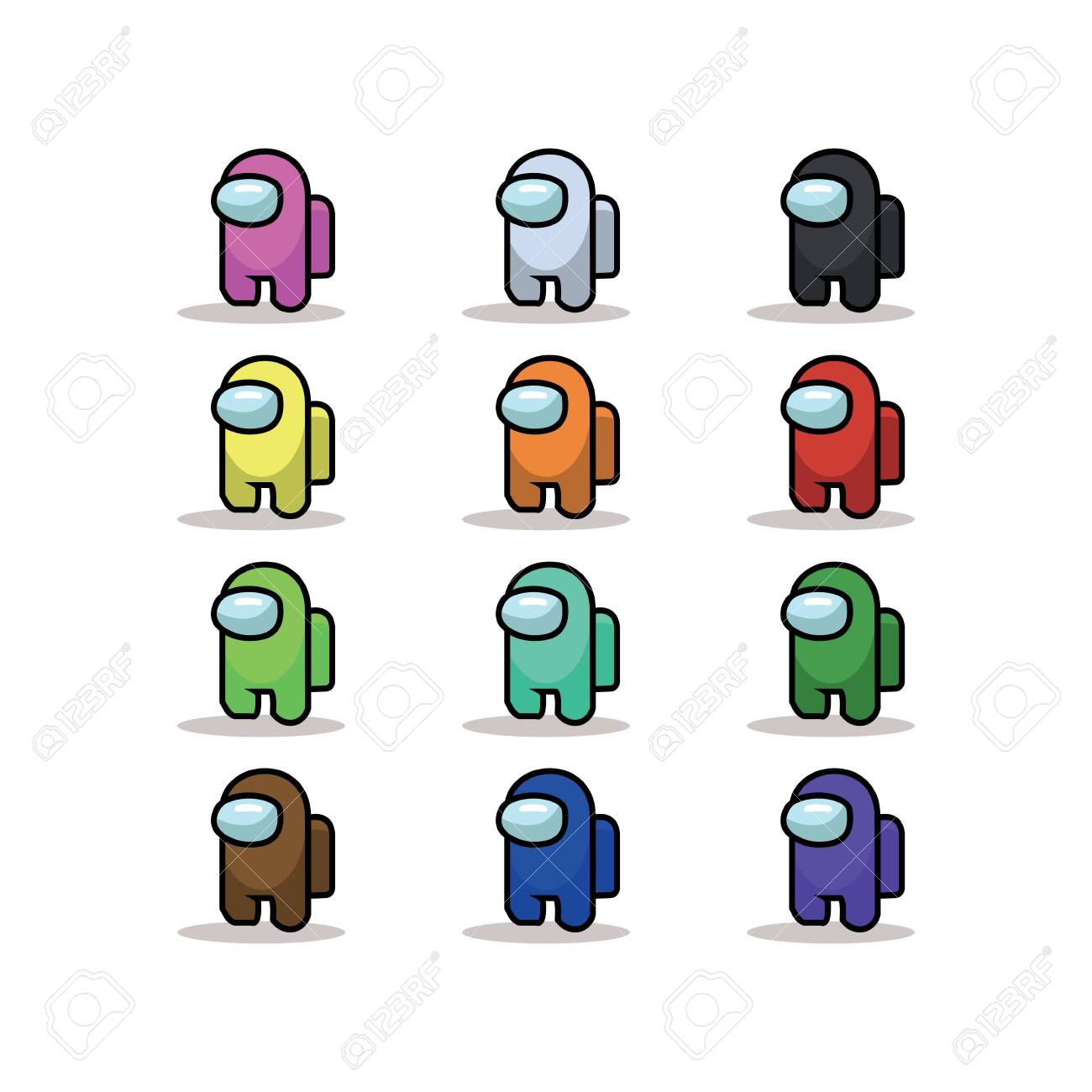 Among us is a collection colored characters Vector Image