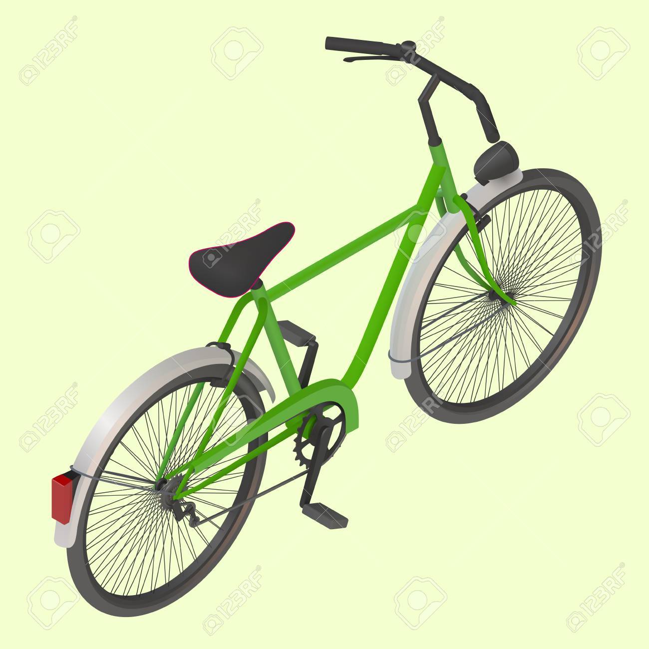 自転車ベクトル等角投影図 レースのロードバイクが分離されました のイラスト素材 ベクタ Image