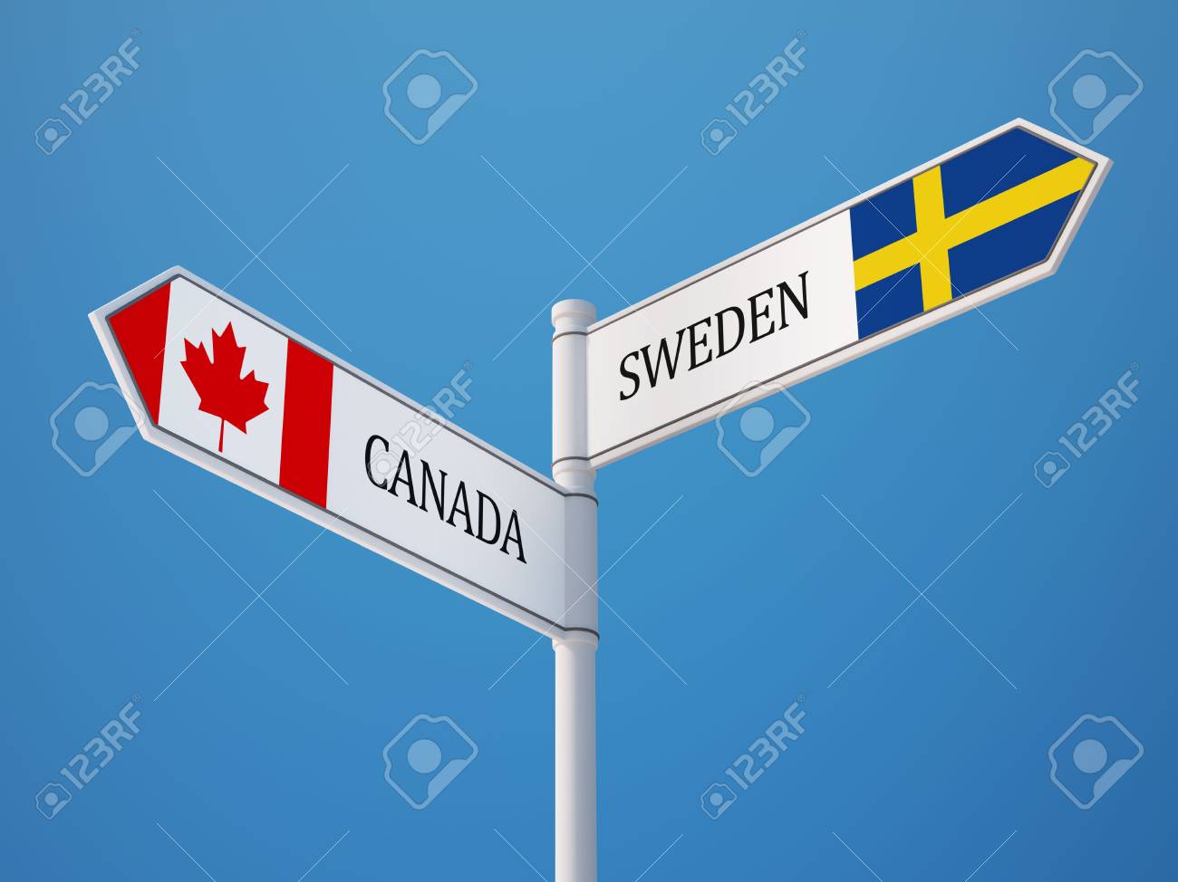 Sweden Canada High Resolution Sign Flags Concept Stock Photo, Picture And  Royalty Free Image. Image 29122412.