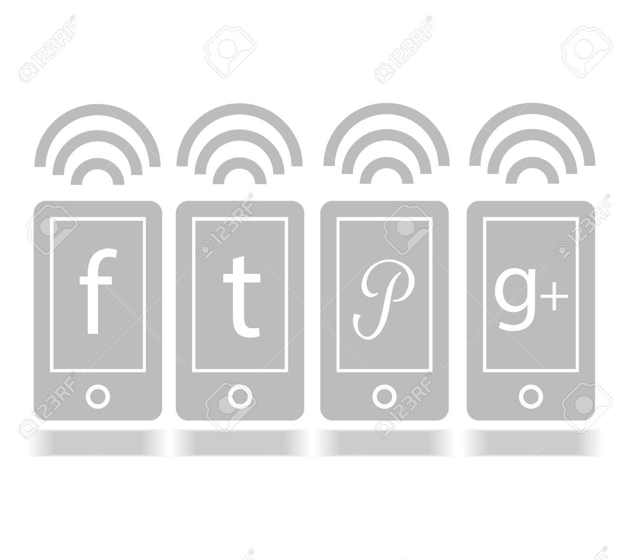 Social Media icon mobile online graphic - 17997645 Social Media icon mobile online graphic - 17997645