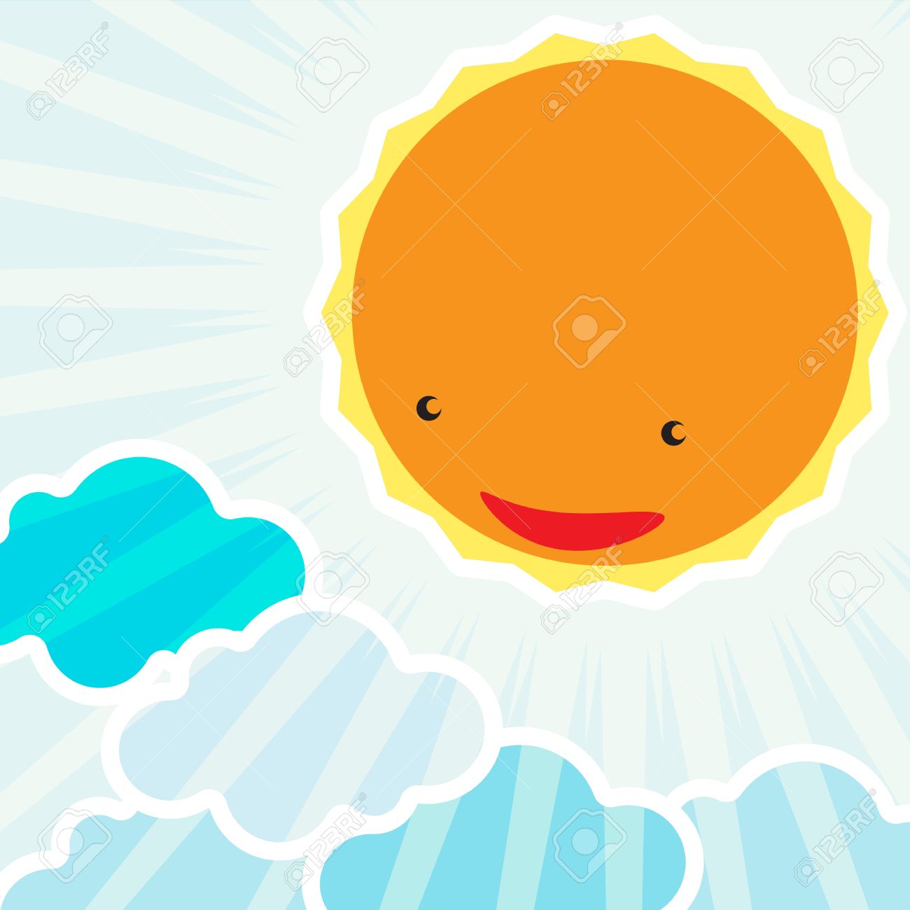 Sunrise In The Morning Background Cartoon Character For Kids Stock Vector 19079742 Sunrise In The Morning Background Cartoon Character For Kids Stock Vector 19079742