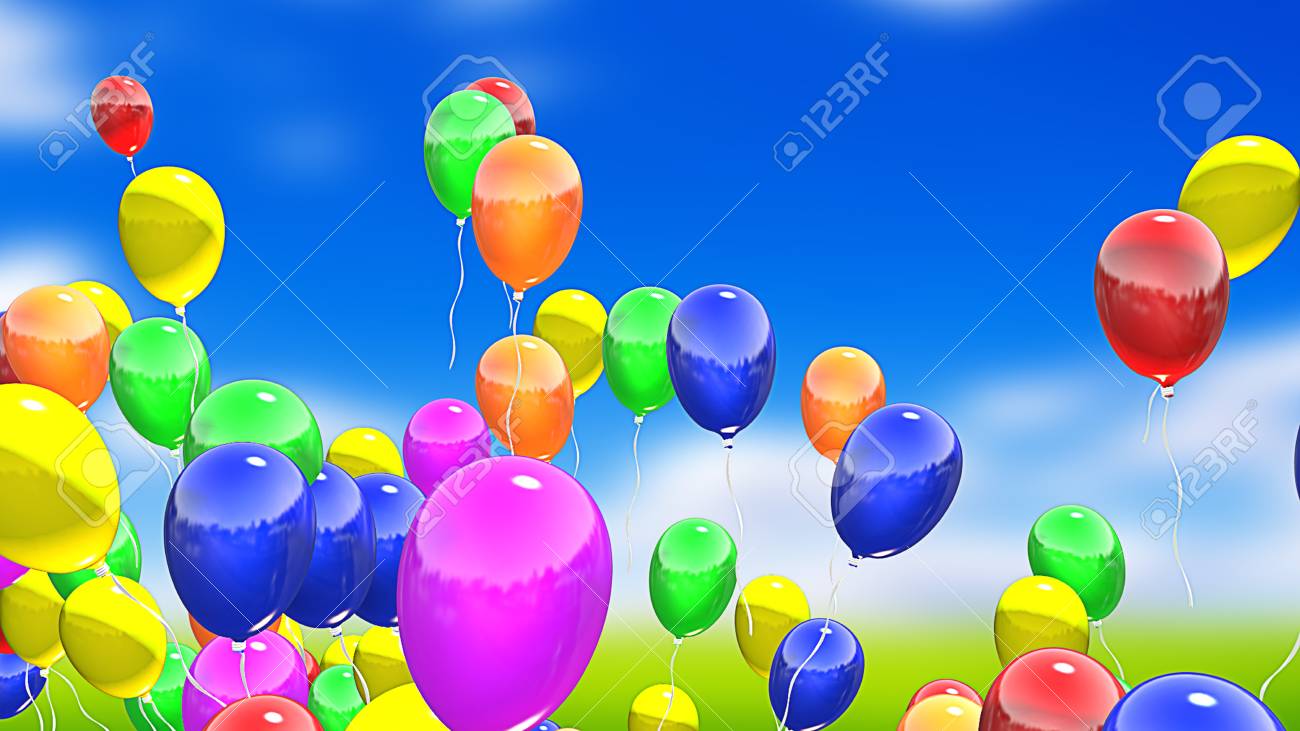 空飛ぶ風船 の写真素材 画像素材 Image