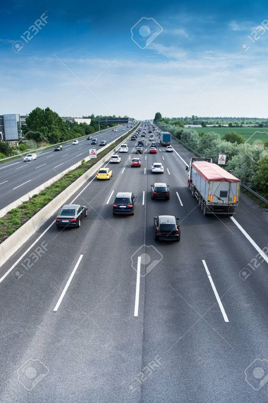 Cars And Lorries On Highway Stock Photo Picture And Royalty Free Image Image