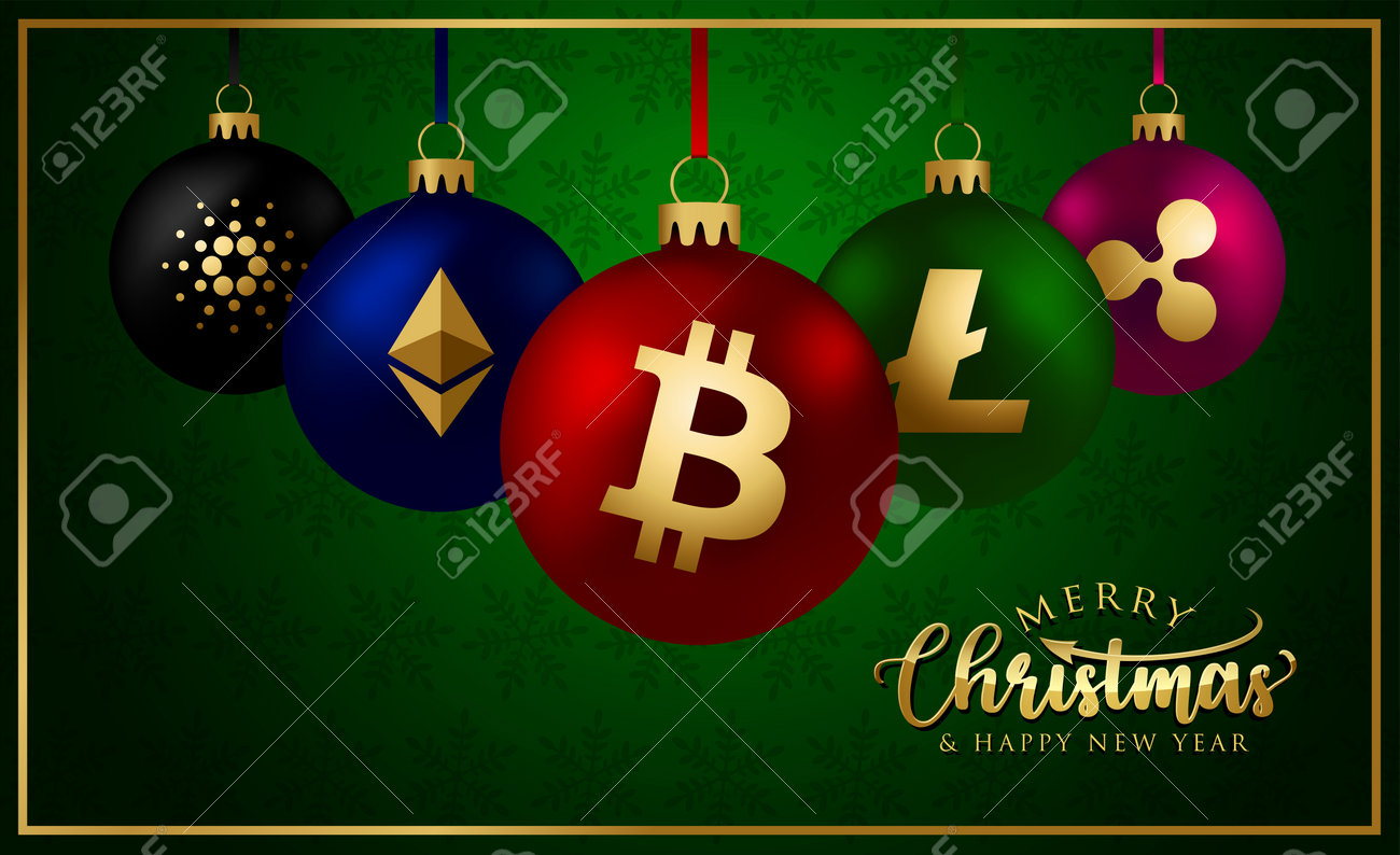 Crypto Currency Christmas Balls Set Collection - Bitcoin Ethereum Coin  Symbol Bauble Banner Greeting Card - New Year Royalty Free SVG, Cliparts,  Vectors, and Stock Illustration. Image 193620224.