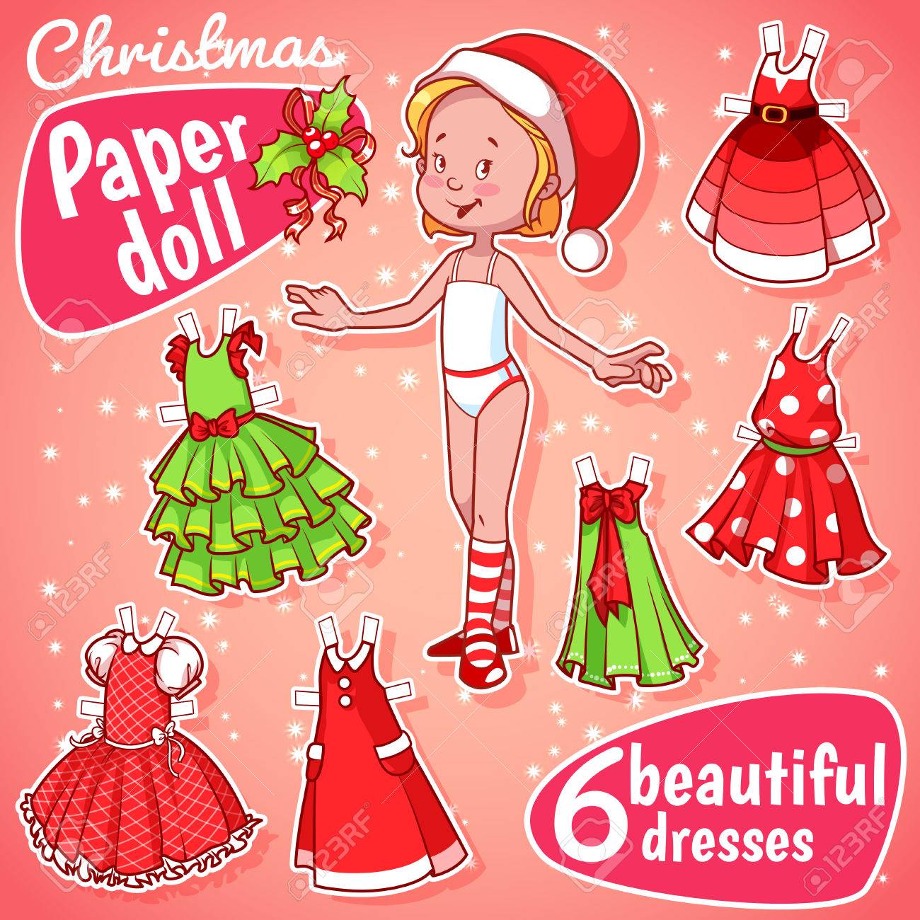 vestidos navideños para muñecas