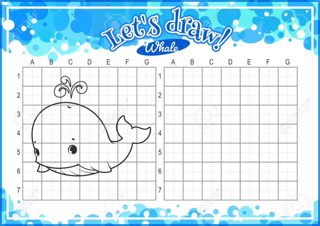 educational game for kids how to draw cute cartoon whale drawing