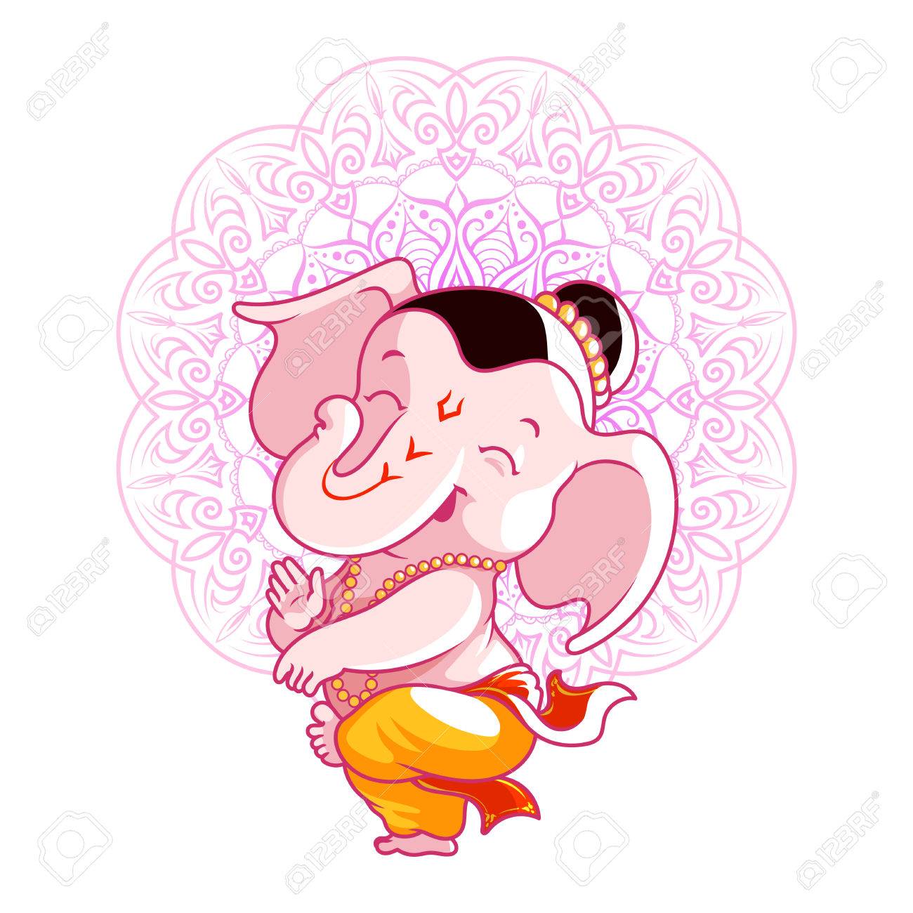 little cute ganesha cartoon