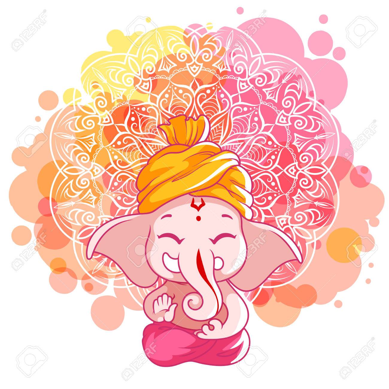 一点物アート】Ganesha-ガネーシャ-【引き寄せ・イラスト】 ガネーシャ