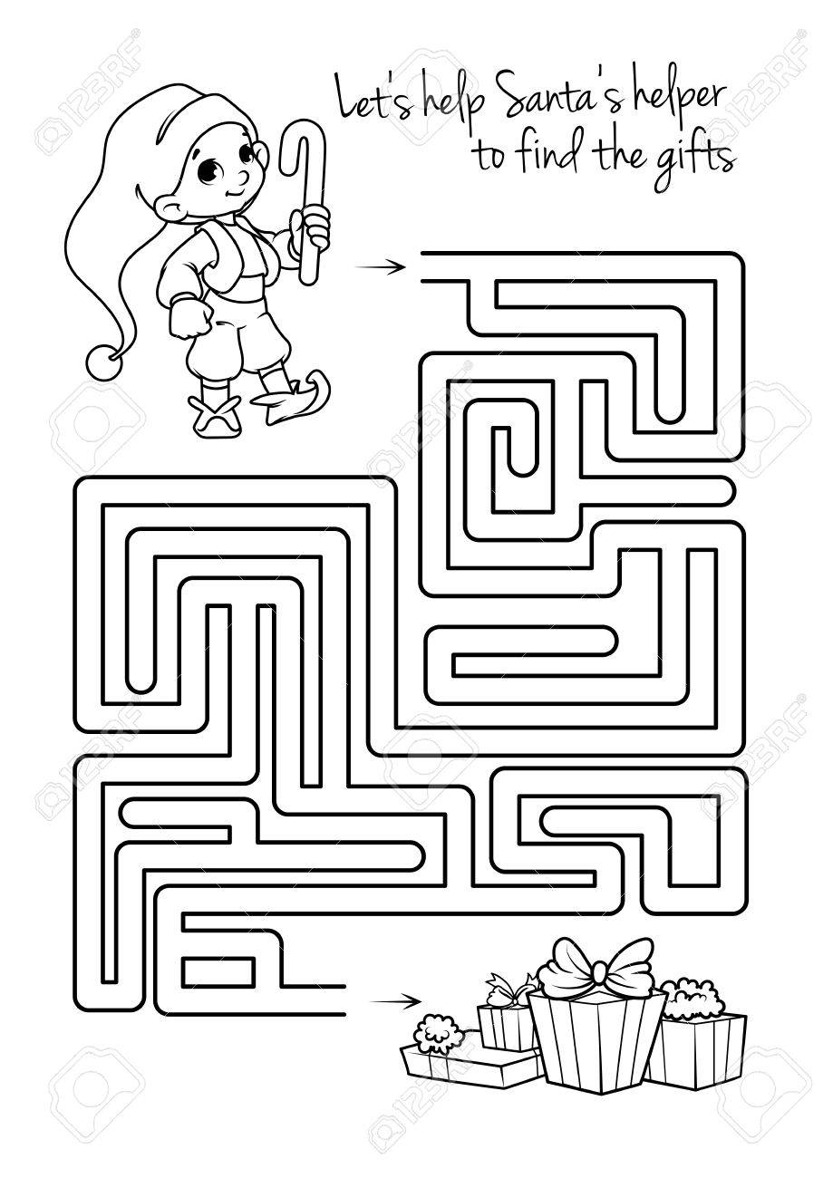 かわいいエルフとギフト子供のための迷路ゲーム ギフトを探してこのサンタさんのリトル ヘルパーを助けましょう ワークシート クラスや家庭での子供たちと のイラスト素材 ベクタ Image かわいいエルフとギフト子供のための迷路ゲーム ギフトを探してこのサンタさんのリトル ヘルパーを助けましょう ワークシート クラスや家庭での子供たちと のイラスト素材 ベクタ Image