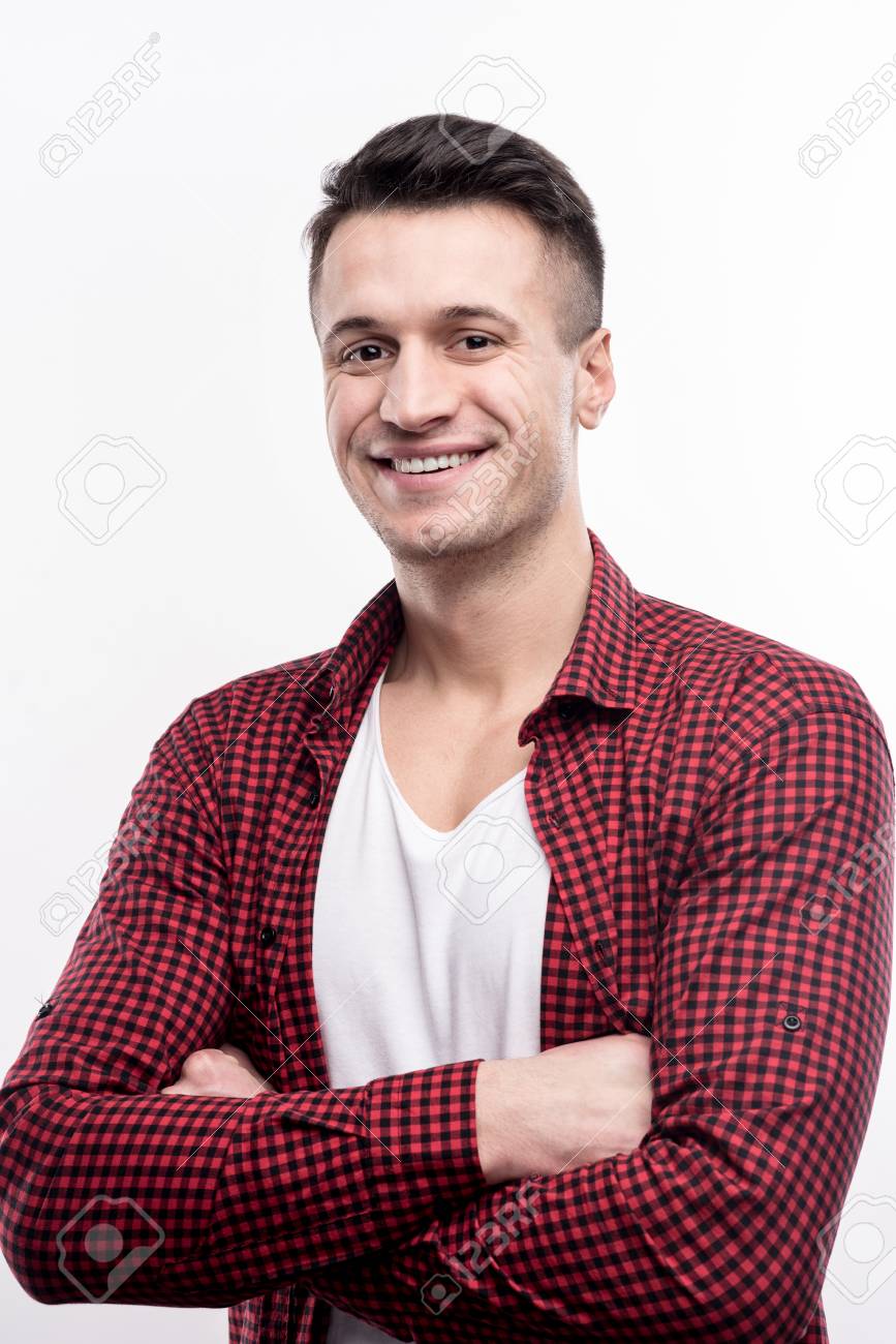 red check shirt with white t shirt