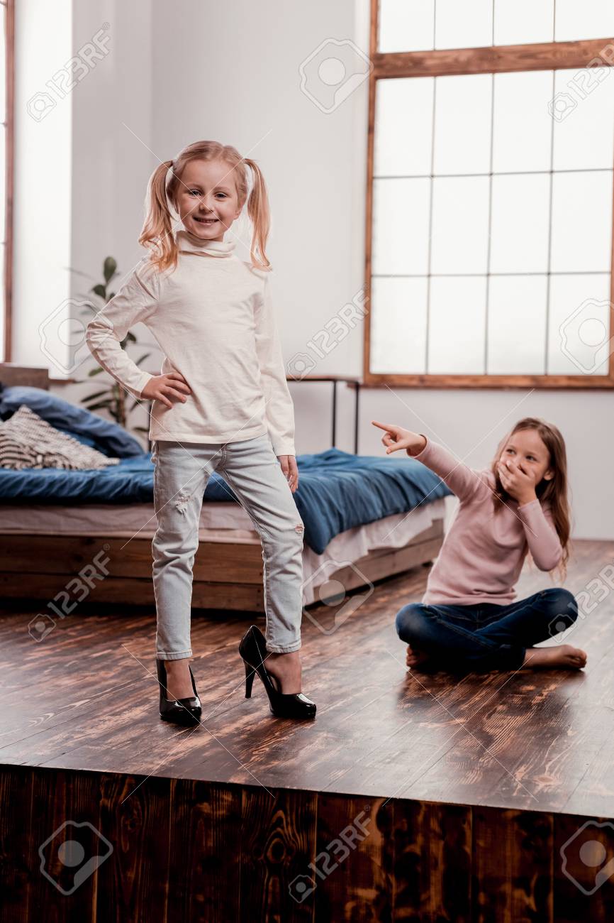 kids in high heels