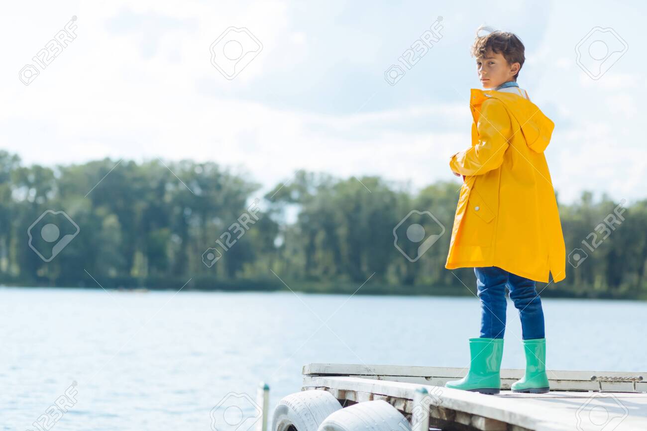 dark yellow raincoat