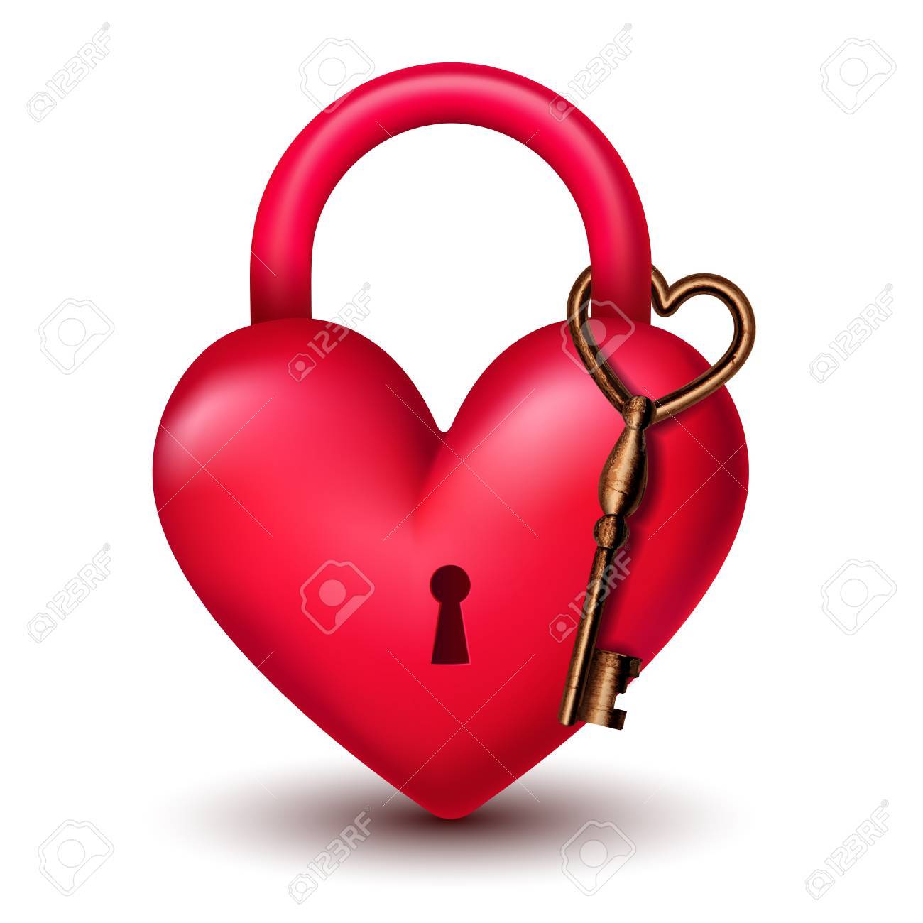 Herzschloss Mit Schlussel Lizenzfrei Nutzbare Vektorgrafiken Clip Arts Illustrationen Image 25316720