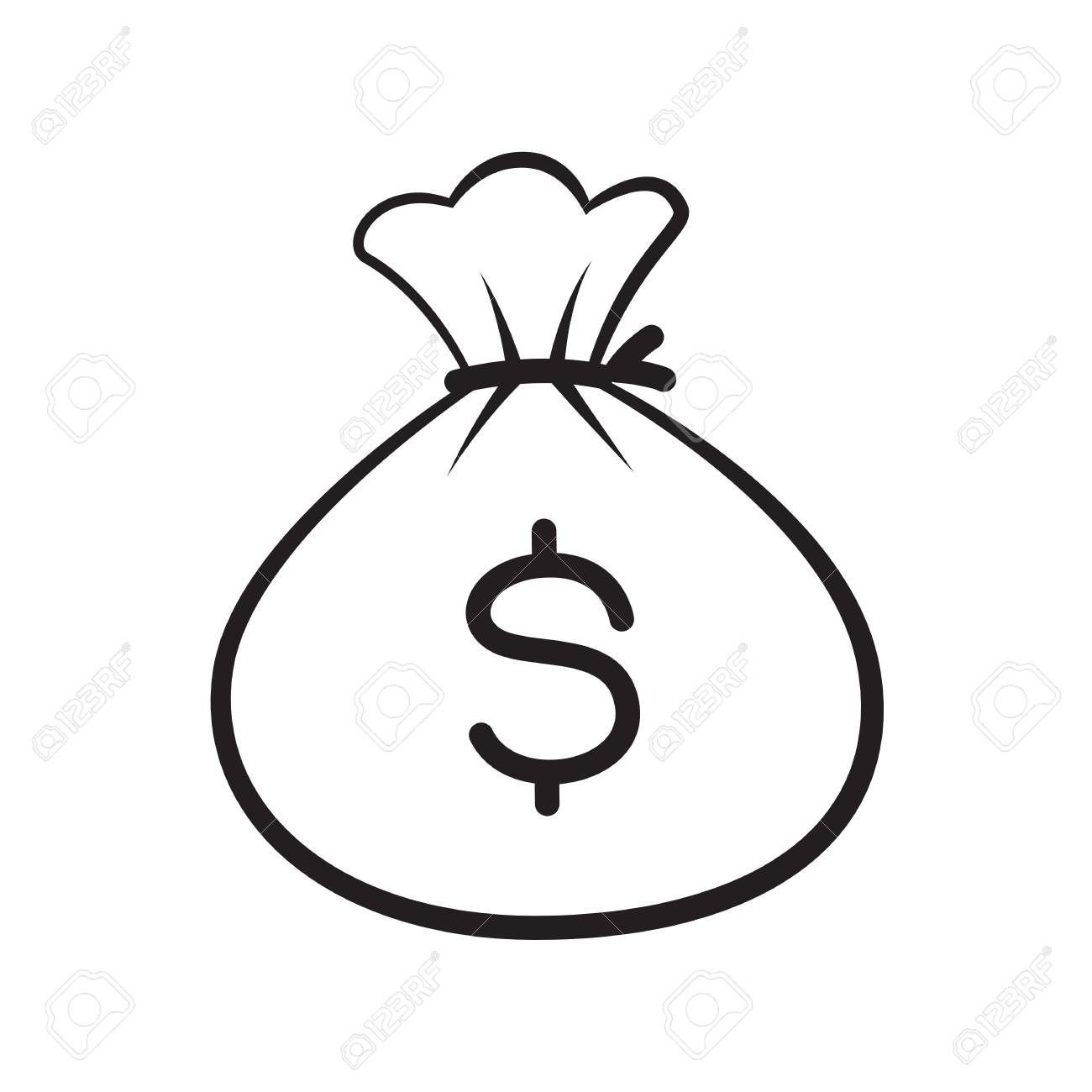 An Image Of A Money Bag. Royalty Free SVG, Cliparts, Vectors, and Stock  Illustration. Image 35865444.