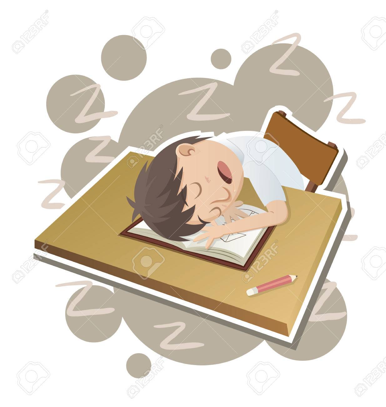Cartoon Student Sleeping In Classroom Royalty Free SVG, Cliparts, Vectors,  And Stock Illustration. Image 45344322.