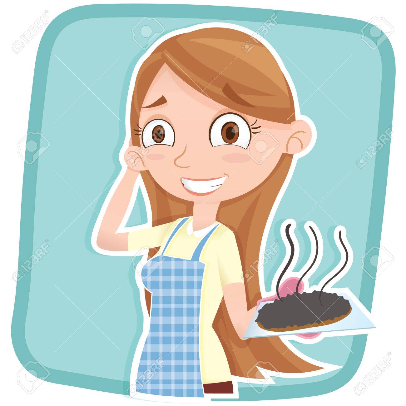 Femme De Bande Dessinee Montrant Son Gateau Brule Clip Art Libres De Droits Vecteurs Et Illustration Image Femme De Bande Dessinee Montrant Son Gateau Brule Clip Art Libres De Droits Vecteurs Et Illustration Image