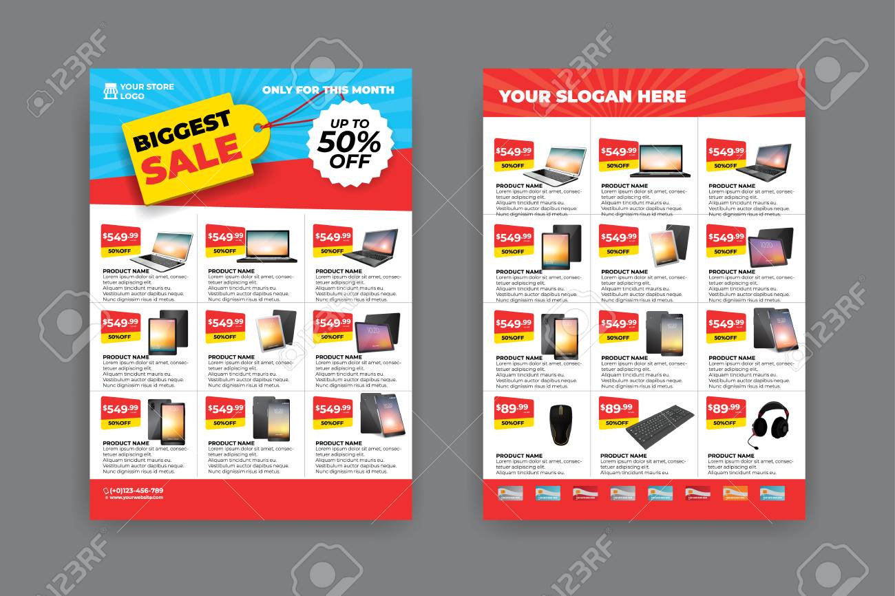 20 Sides Flyer Template For Sale Promotion With Sample Product Intended For Product Promotion Flyer Template