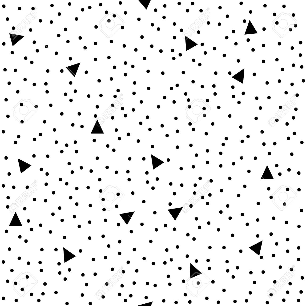 triangle and polka dot