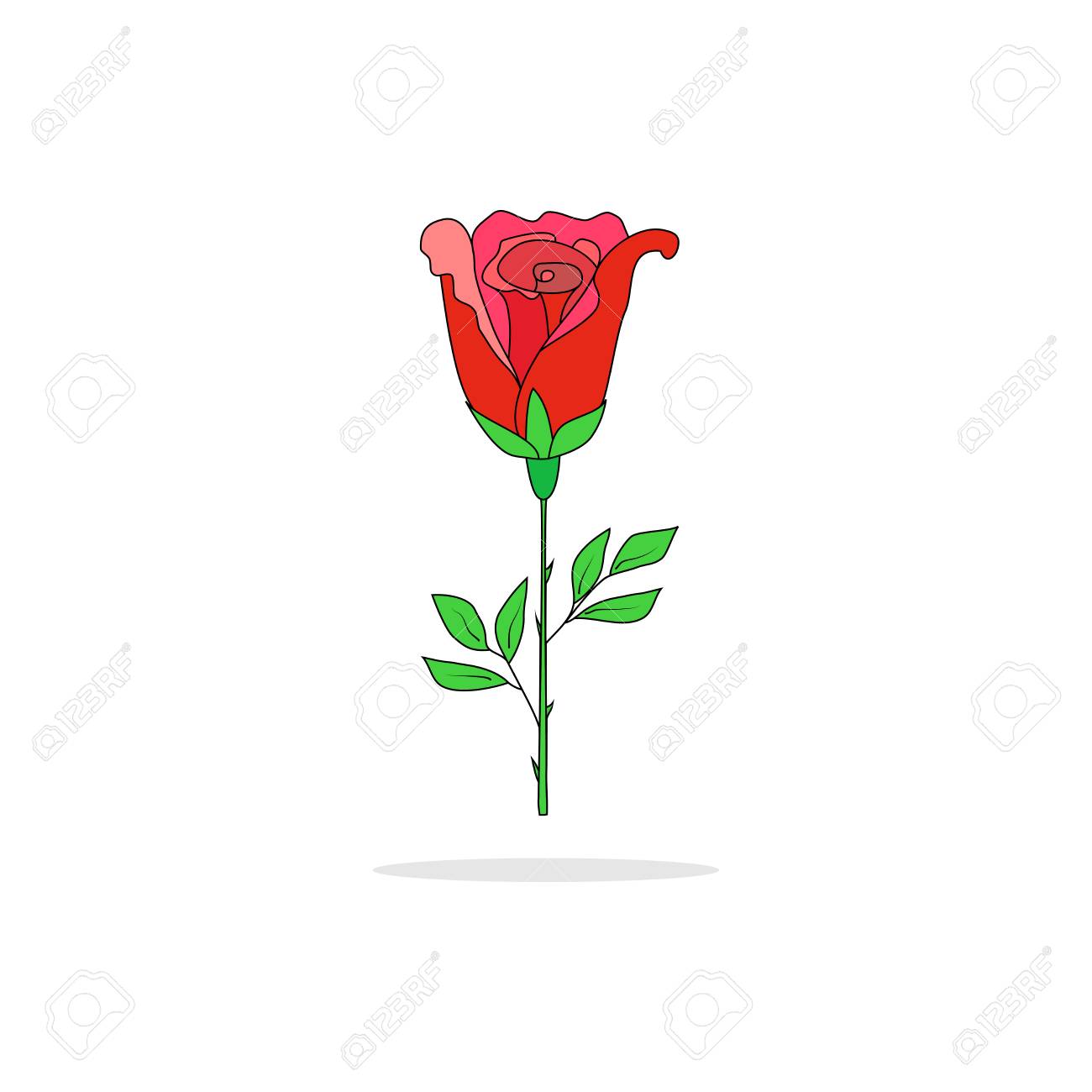 Rose Flower Sign Color Illustration Beautiful Flower On White Royalty Free Cliparts Vectors And Stock Illustration Image 91634236 rose flower sign color illustration beautiful flower on white