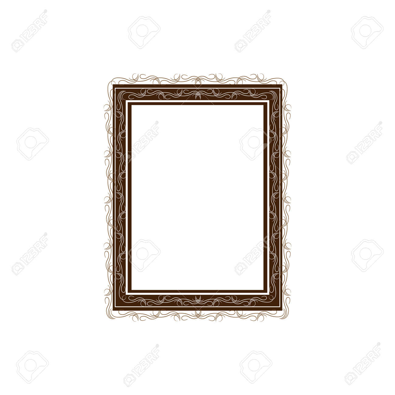 Frame with wavy line for pfoto. Vector. - 160002154 Frame with wavy line for pfoto. Vector. - 160002154