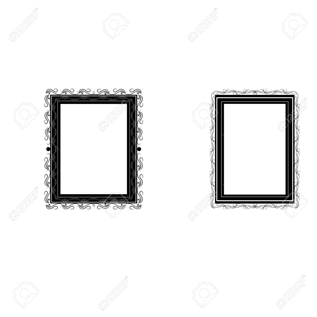 Frame with wavy line for pfoto. Vector. - 159702364 Frame with wavy line for pfoto. Vector. - 159702364
